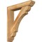 Ekena Millwork Olympic Slat Rough Sawn Bracket w/ Offset Brace, Western Red Cedar, 6"W x 30"D x 34"H BKT0604X30X34OLY06RWR - alternate 1